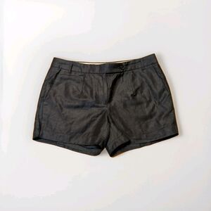 J.Crew Linen Wool Shorts Womens 4 Black Casual Pockets Chino Summer Beach